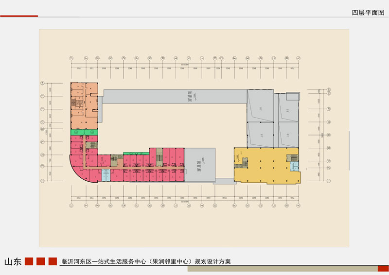 果潤?quán)徖镏行?四層平面戶型圖