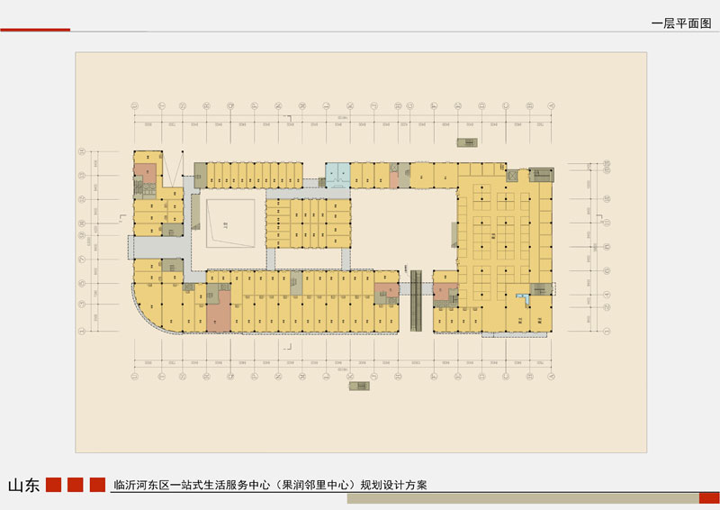 果潤?quán)徖镏行?一層平面戶型圖