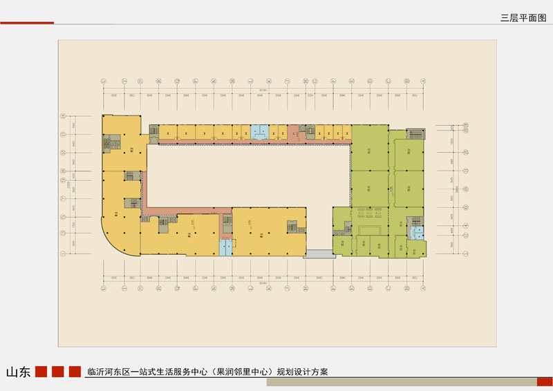 果潤?quán)徖镏行?三層平面戶型圖