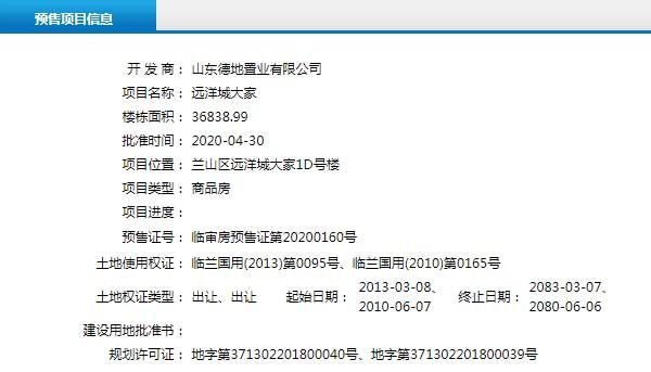 4月下旬臨沂共31項目獲預售證 共批準78棟樓