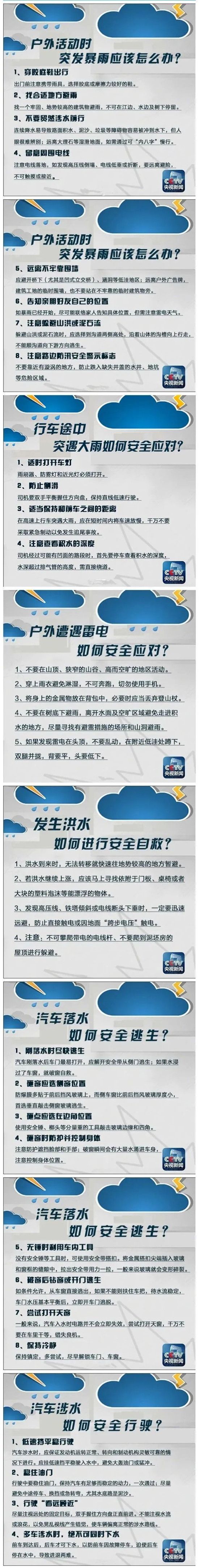 急！33℃高溫+雨雨雨！暴雨來襲請查收！