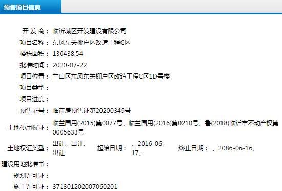 7月下旬臨沂共28項目獲預售證 共批準83棟樓