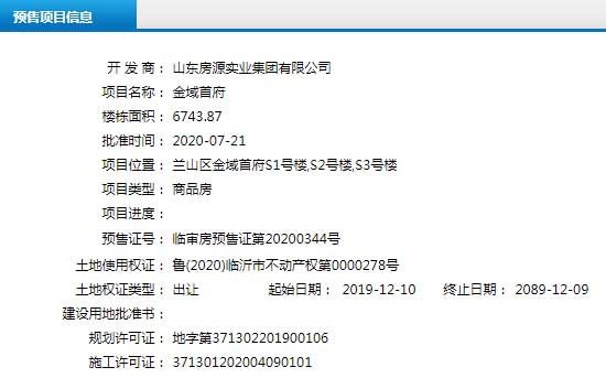 7月下旬臨沂共28項目獲預售證 共批準83棟樓