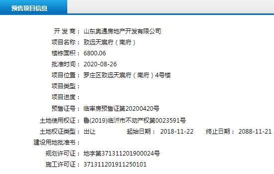 8月下旬臨沂共20項目獲預售證 共批準48棟樓