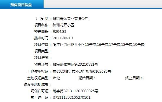 9月上旬臨沂共14項目獲預售證，共批準50棟樓